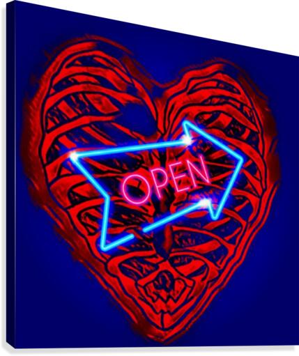 open heart Canvas Print