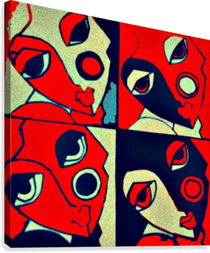 abstract faces Canvas Print
