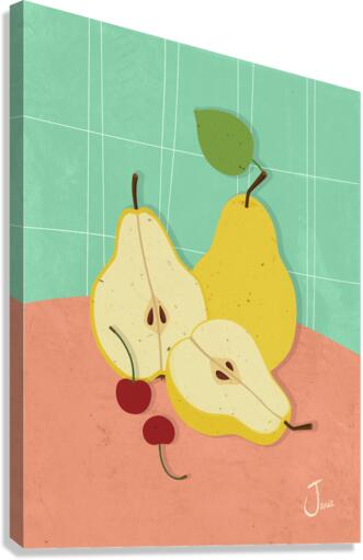 Pears and Cherries Canvas Print