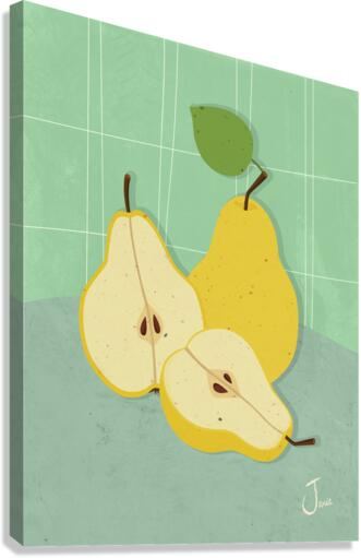 Three Pears Canvas Print