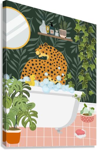 Cheetah Bathing Canvas Print