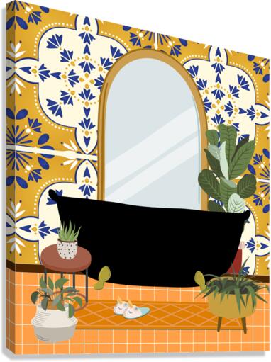 Black Bathtub Canvas Print