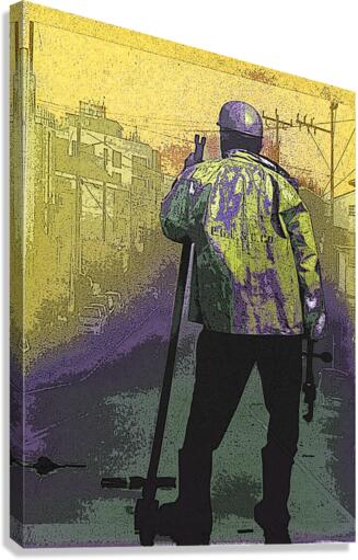 Man at Work Canvas Print