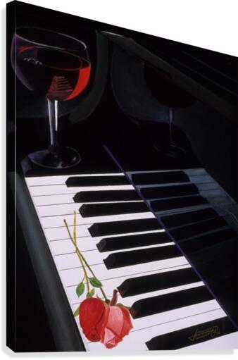 WINE & ROSES Canvas Print