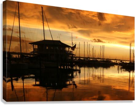 Silhouette Sunset Canvas Print
