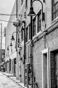 Old Brick Building Walls Springfield Grayscale