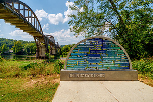 Peitz River Lights Sign Cotter Bridge