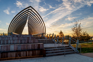 Break Of Dawn Behind Farnam Pier