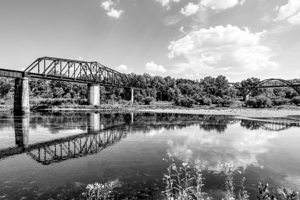 Old Bridges In Cotter Arkansas Grayscale