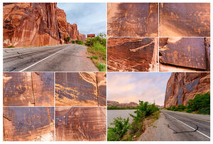 Potash Road Petroglyph Collage