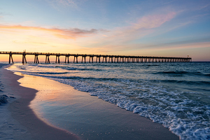 Golden Pensacola Shoreline Glare