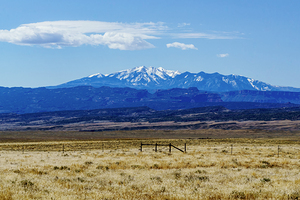 La Sal Mountains Over Grasslands