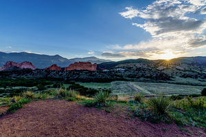 Mesa Overlook Sunset Rays Colorado