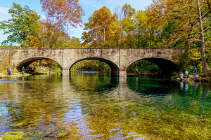 Casting Lines At Bennett Spring Bridge