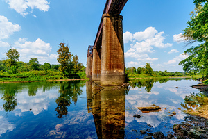 Under The Cotter Railroad Bridge