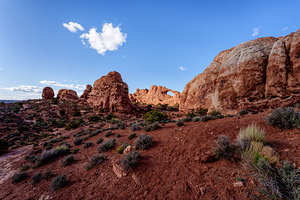 Sun Lit Skyline Arch Utah