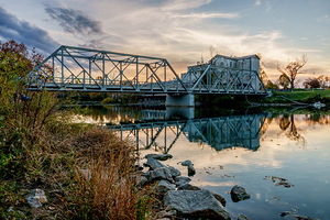 Fall Sunset At Ozark Mill