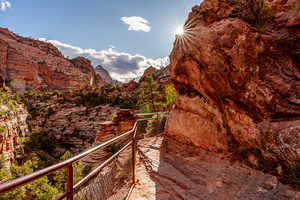 Zion Canyon Overlook Trail Sun Star