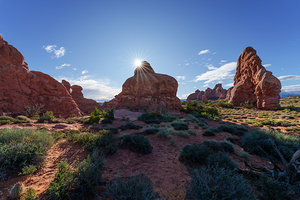 Arches Rock Formations Shadows And Light