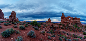 Turret Arch At Dawn Pano