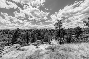 Dramatic Sky Over Pikes Peak Grayscale