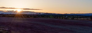 Golden Sunrise And Desert Windows Pano
