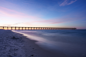 Pensacola Pier Blue Hour Tranquility