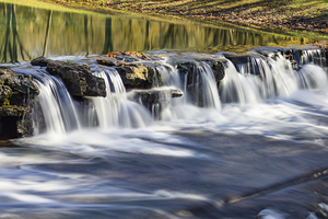 Row Of Falls And Autumn Reflections
