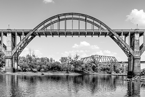 Historic Cotter Bridges Grayscale
