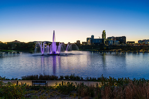 Dusk At The Omaha Heartland Fountain