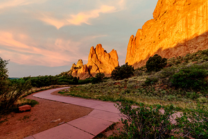 Morning Glow At Garden Of Gods