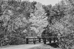 Walkway Bridge To Alley Mill Grayscale
