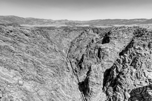 Royal Gorge Arkansas River View Grayscale