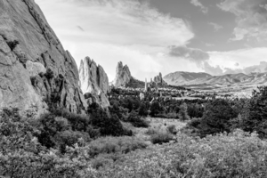 Colorado Rock Formations Morning Grayscale