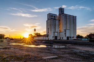 Industrial Silo Sunset Colorado