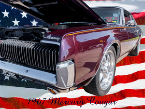 1967 Burgundy Mercury Cougar Text