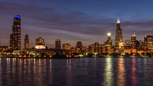 Chicago Cityscape Night