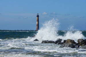 Morris Island Lighthouse Splash