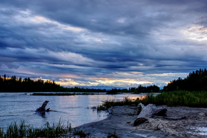 Midnight Alaska Sunset