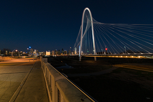 Dallas Bridge Skyline Night View