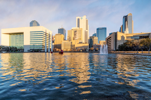 Cityscape From Akard Plaza