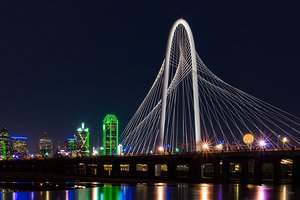 Margaret Hunt Hill Bridge Night Lights