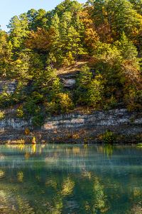 Ozarks Autumn Cliff Painterly