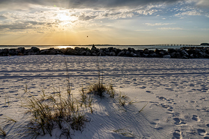 Destin Beach Florida Jetty Sunset