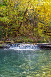 Ozarks Golden Emerald Waterfall