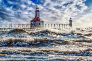 Storm At St Joseph Lighthouse