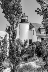 Point Betsie Lighthouse Vertical Grayscale