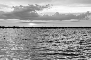 Days End At Navarre Santa Rosa Grayscale