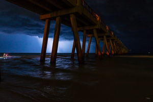 Under Navarre Pier Lightning