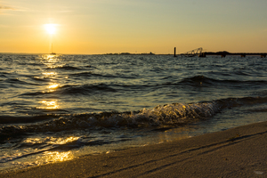 Sunrise Coastline Waves Navarre